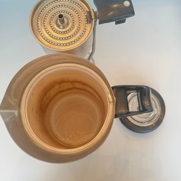 Vintage '71-'72 Corning Ware Tropic Summer 10 Cup Percolator Missing Cord - Picture 11 of 14